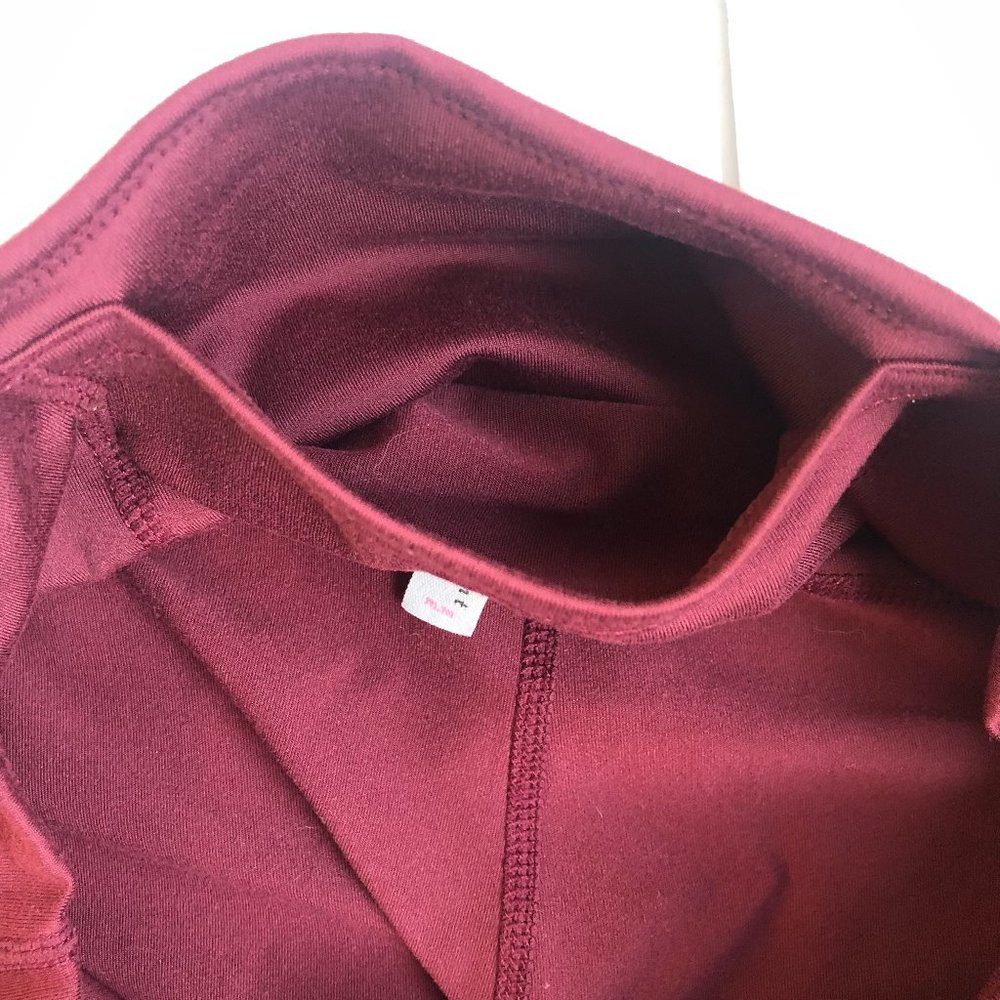 Free People Movement Good Times Ultra High Rise Extra Ling Maroon Leggings Yoga - Picture 11 of 14